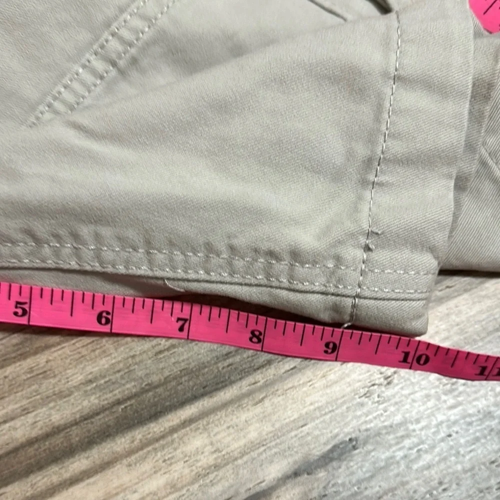 Nautica Jeans Co. Cargo Shorts Men's Size 42W Beige White 100% Cotton